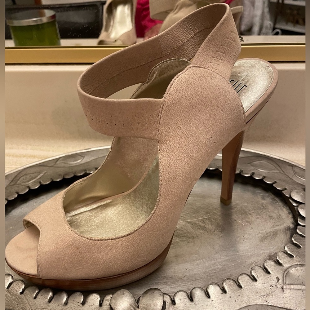 Pelle Moda Neutral Suede Heels